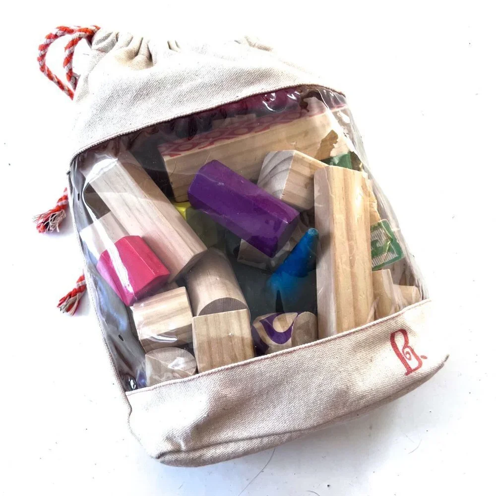 B.Toys Wood U Build it Wooden Blocks in a Bag